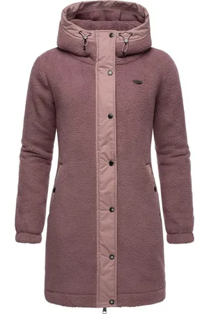 Ragwear Outdoorjacke Cousy flauschige Übergangsjacke mit Teddyfell und Kapuze
