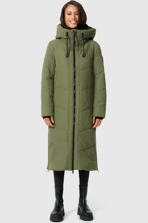 Marikoo Winterjacke Nadaree XVI Stepp Mantel mit großer Kapuze