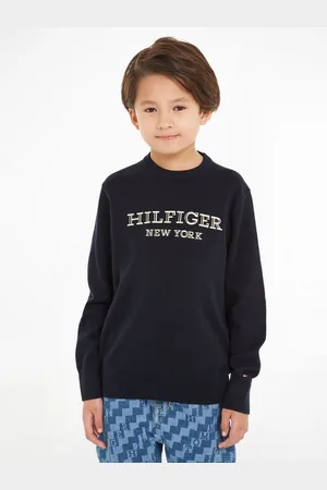 Tommy Hilfiger Strickpullover MONOTYPE SWEATER mit großer Logostickerei