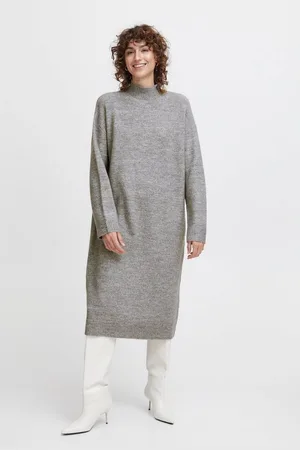 B YOUNG Strickkleid Langes Strickkleid Long Dress Langarm BYOMUNA (extralang) BYOMUNA DRESS - Verkäufer: ARIZONAS