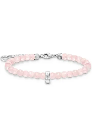 Thomas Sabo Armband rosa Perlen, schwarze Perlen, A2097-034-9-L19V, A2097-130-11-L19V, mit Rosenquarz oder Onyx