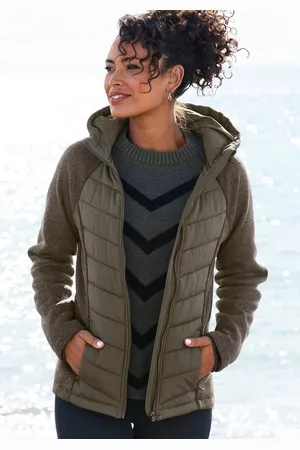 vivance collection Steppjacke mit Strickfleece-Ärmeln
