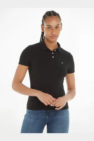 Tommy Hilfiger Poloshirt mit kurzer Knopfleiste