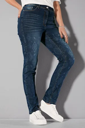 Miamoda Regular-fit-Jeans Jeans Slim Fit Alloverdruck 5-Pocket - Verkäufer: Popken Fashion Group