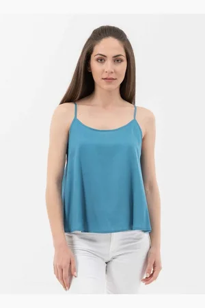 ORGANICATION 2-in-1-Top Spaghettiträger-Top aus Tencel™ in Ocean - Verkäufer: Europe GmbH