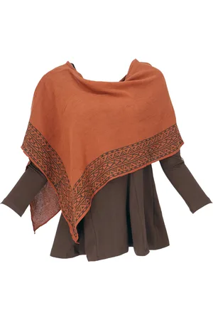 GURU-SHOP Langjacke Lagenlook Poncho, bedruckter leichter Poncho,.. - Verkäufer: