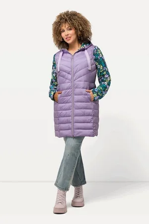 Ulla Popken Steppweste Long-Steppweste Kapuze Seiten-Zipper Stehkragen - Verkäufer: Popken Fashion Group