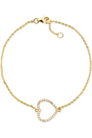 Unique Quarzuhr Vergoldetes 925 Silberarmband Herzanhänger SB0114 - Verkäufer: Jewelry GmbH