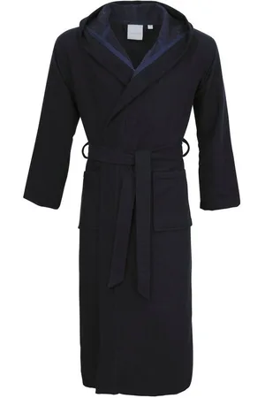 Carl Ross Unisex-Bademantel 35300, Langform, Baumwoll-Mix, Kapuze, Gürtel, besonders pflegeleicht