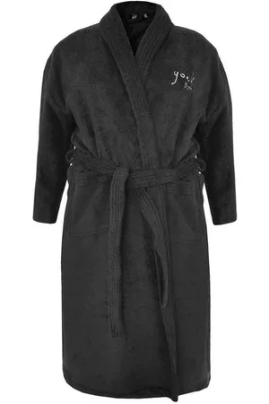 Yoek Damenbademantel Damen Bademantel Große Größen, Knielang, 100% cotton, No lining, Bindebänder vorne - Verkäufer: