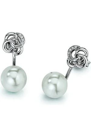 Viventy Paar Ohrhänger Ohrringe 925/000 Sterling Silber mit Zirkonia und Kunstperlen (kein Set, 2-tlg., inkl. edelm Schmucketui) - Verkäufer: Juwelier-Bacak