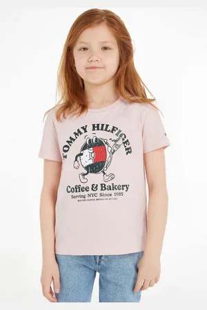Tommy Hilfiger T-Shirt TOMMY BAGELS TEE S/S mit großem Druck