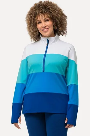 Ulla Popken T-Shirt Thermoshirt Colourblocking Troyerkragen Langarm - Verkäufer: Popken Fashion Group