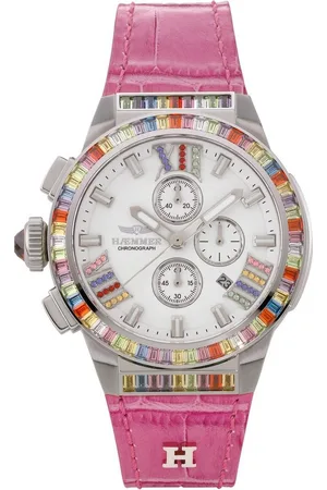 Hämmer Chronograph GLORIOUS AMIRA, GR-006, Quarzuhr, Damenuhr, Datum, Stoppfunktion, Saphirglas, Lederarmband