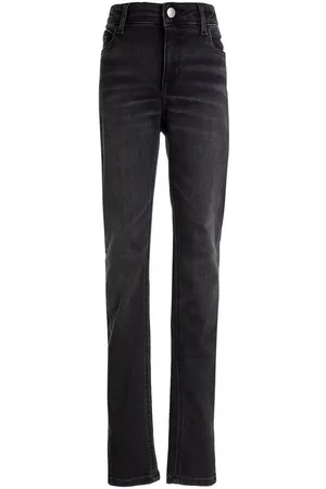 Calvin Klein Skinny-fit-Jeans SKINNY MR SLIT OPTIC BLACK für Kinder bis 16 Jahre