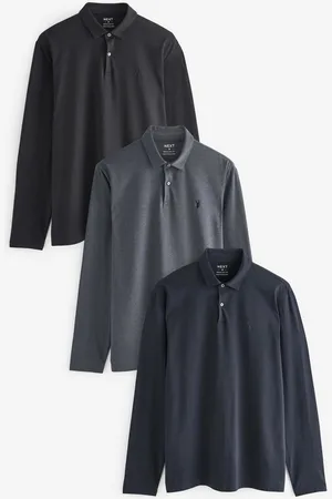 Next Langarm-Poloshirt Langärmelige Poloshirts aus Jersey im 3er-Pack (3-tlg) - Verkäufer: Germany GmbH
