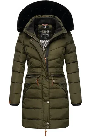 Navahoo Steppmantel Paula stylischer Winter Parka m. edlem Fellimitat