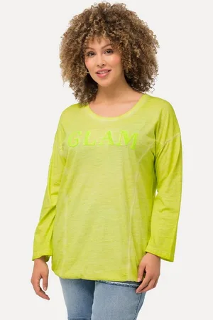 Ulla Popken Longsleeve Shirt Pailletten Oversized Tunnelzug Rundhals - Verkäufer: Popken Fashion Group