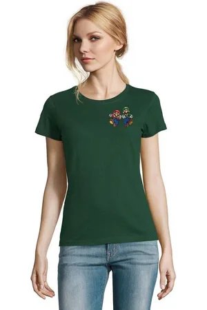 Blondie & Brownie T-Shirt Damen Mario Luigi Super Retro Konsole Gaming - Verkäufer: Hubihu