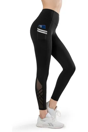 Yvette Ries Funktionsleggings mit Mesh und Taschen, high waist Sporthose, E110417A21 - Verkäufer: Sports