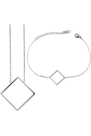 Akzent Schmuckset Viviane Edelstahlschmuckset aus Armband und Kette mit (Einzeln, inkl. Schmuckbox), Damen Schmuckset - Verkäufer: Shaghafi GmbH