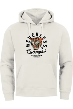 Neverless Hoodie Hoodie Herren Tiger Print Motiv Schrift Retro Vintage Clothing - Verkäufer: Akowi