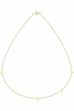 ALEXANDER YORK Kette mit Anhänger PLÄTTCHEN-HERZ in Gold, 925 Sterling Silber - Verkäufer: