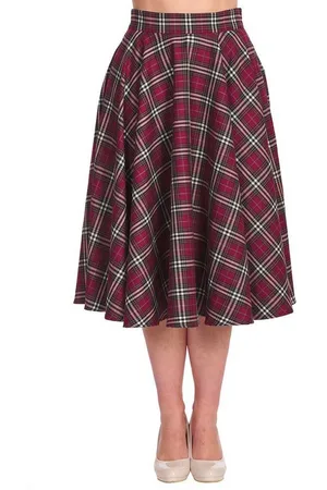 Banned Retro A-Linien-Rock Winter Check Kariert Retro Vintage Swing Skirt - Verkäufer: Schompi Trading e.K.
