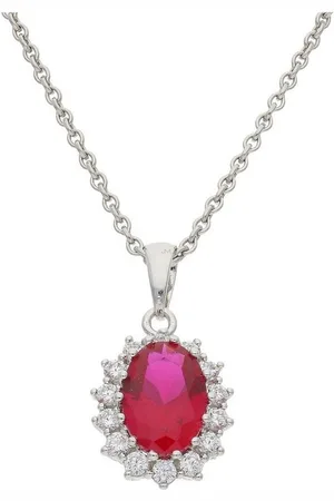 JuwelmaLux Kettenanhänger Anhänger 925/000 Sterling Silber mit Zirkonia Rot JL10-02-3 (1-tlg), Schmuckanhänger - Verkäufer: Juwelier-Bacak
