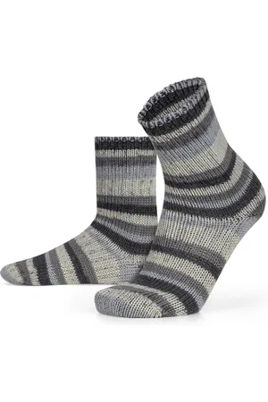 Normani Thermosocken 2 Paar Gestrickte Wollsocken Bunt-geringelt (2 Paar) hochwertige Qualitätssocken mit hohem Wollanteil - Verkäufer: