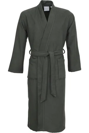 Carl Ross Unisex-Bademantel 35100, Langform, Baumwoll-Mix, Kimono-Kragen, Gürtel, besonders pflegeleicht