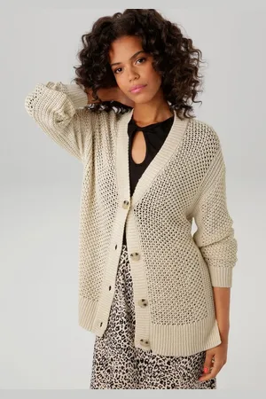 Aniston Strickjacke mit trendigem Lochstrick-Muster - NEUE KOLLEKTION