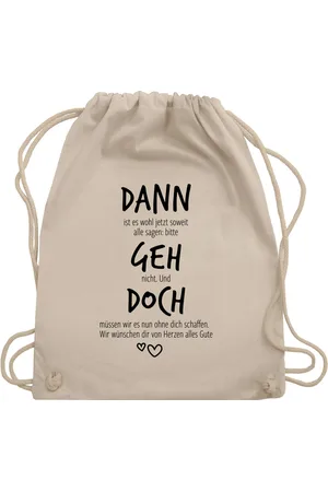Shirtracer Turnbeutel Dann geh doch, Abschiedsgeschenk Jobwechsel, Verabschiedung beim Ste, Kollegen Kollegin - Verkäufer: