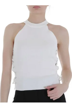 Ital-Design Tanktop Damen Freizeit (80171101) Cold Shoulder Stretch Top in - Verkäufer: