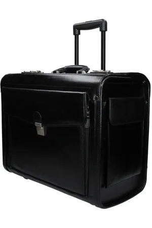 Dermata Business-Trolley - Piloten-Koffer aus Vollrindleder - 45,5 x 37 x 23 cm - Verkäufer: Koffer-Experte