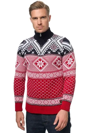 Rusty Neal Strickpullover mit winterlichem Muster