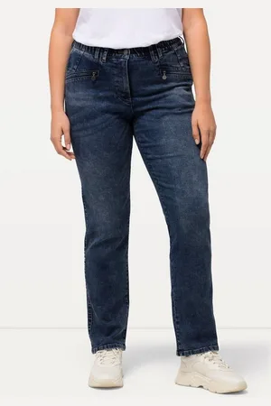 Ulla Popken Regular-fit-Jeans Jeans Mony konisches Bein Stretch Zipptaschen - Verkäufer: Popken Fashion Group