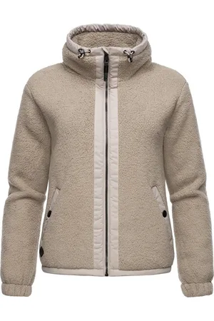 Ragwear Sweatjacke Nordicka Sportliche Kapuzenjacke mit Kunstleder-Elementen