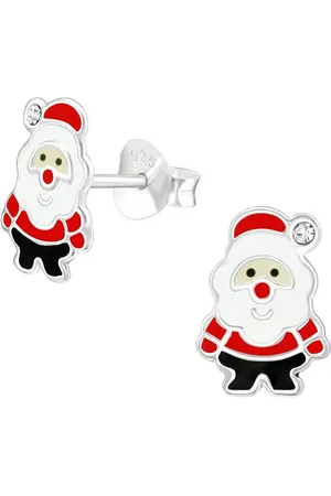 schmuck23 Paar Ohrstecker Kinder Ohrringe Nikolaus Weihnachten 925 Silber Mädchen Ohrstecker, Mädchen Kinderschmuck echte Silberohrringe - Verkäufer: