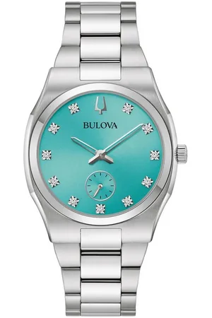 BULOVA Quarzuhr 96P243, Armbanduhr, Damenuhr, Perlmuttzifferblatt, Diamant, Edelstahlarmband