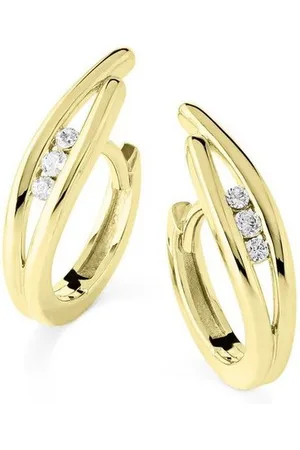 Orolino Paar Creolen 585 Gold mit 6x Brillant zus. 0,10ct.