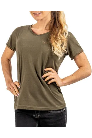 Geographical Norway T-Shirt Elegantes Kurzarm Shirt bajosiane Lady mit Spitze am Rücken - Verkäufer: bans24