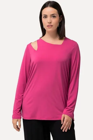 Ulla Popken Longsleeve Shirt Cut-Out asymmetrischer Ausschnitt Langarm - Verkäufer: Popken Fashion Group