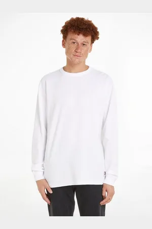Tommy Hilfiger Langarmshirt TJM REG LS WAFFLE TEE mit Markenlabel am Bund