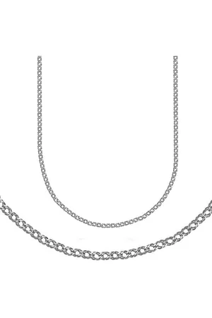 Firetti Collierkettchen Schmuck Geschenk Silber 925 Fantasiekettengliederung 4,4 mm breit, Made in Germany