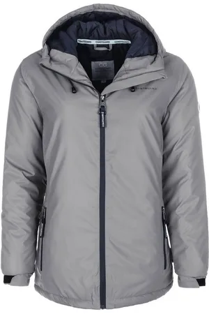 Coastguard Winterjacke Damen Jacke wattiert mit Kapuze und kontrastfarbigen Reißverschlüssen - Verkäufer: tomBrook GmbH