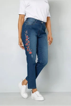 Miamoda Regular-fit-Jeans Jeans Stickerei 5-Pocket - Verkäufer: Popken Fashion Group