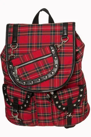Banned Retro Rucksack Yami Tartan Red, Karo Schottenmuster - Verkäufer: Schompi Trading e.K.