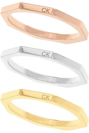 Calvin Klein Ring-Set Multipack Schmuck Edelstahl Fingerringe Ringset Damenringe SHAPES (Set, 3-tlg)
