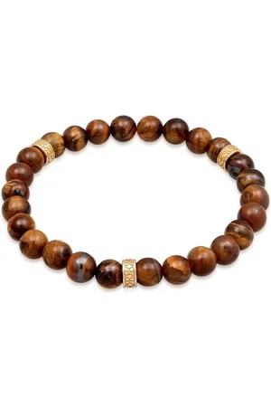 Kuzzoi Bead-Armband-Set Herren Tiegerauge Braun Vintage 925 Silber, Tigerauge - Verkäufer: JULIE & GRACE GmbH